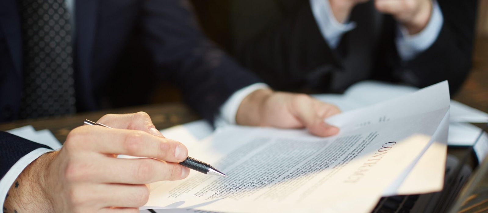 Businessman Reading Contract